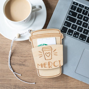 GIFT CARD HOLDER / COFFEE COLOR