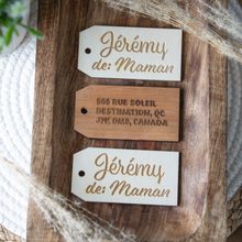 Charger l&#39;image dans la galerie, ÉTIQUETTE CADEAU GRAVÉE PERSONNALISABLE.