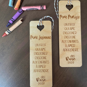 BOOKMARK WITH HEART. - END OF SCHOOL YEAR